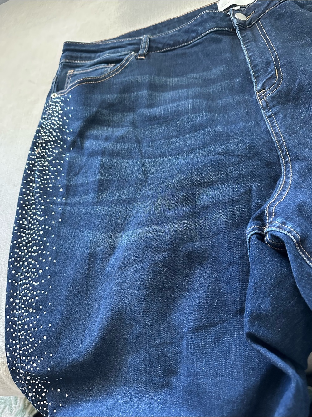 Poppy & Grace Ainsley skinny jean with embellishment down the legs